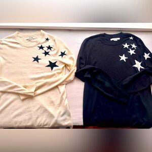 Zadig & Voltaire Sweaters Miss Stars 100% Merino Wool Long Sleeve Distressed.